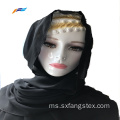 Jilbab Arab Hitam 100% Polyester Wanita Muslim